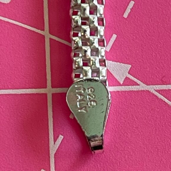 Sterling Silver from ITALY - Serpentine Chain or Cobra Chain 7 inch bracelet. - Picture 6 of 6